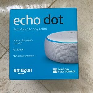 Amazon echo dot (NEVER OPENED) (3rd gen)
